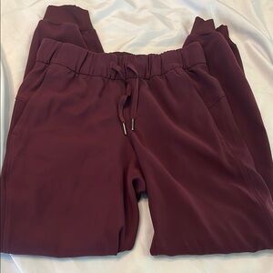 Lululemon Burgundy Jogger Pants Size 4